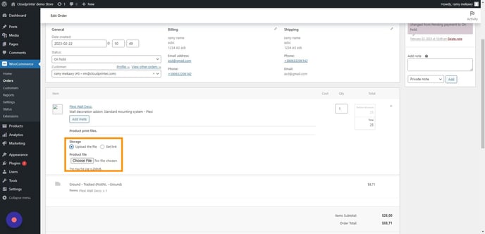 How to upload files after order is placed (Copy) - Step 7